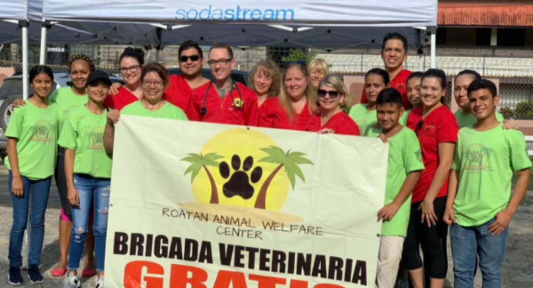 A group photo of Allandale's staff in Roatan Honduras A group photo of Allandale's staff in Roatan Honduras
