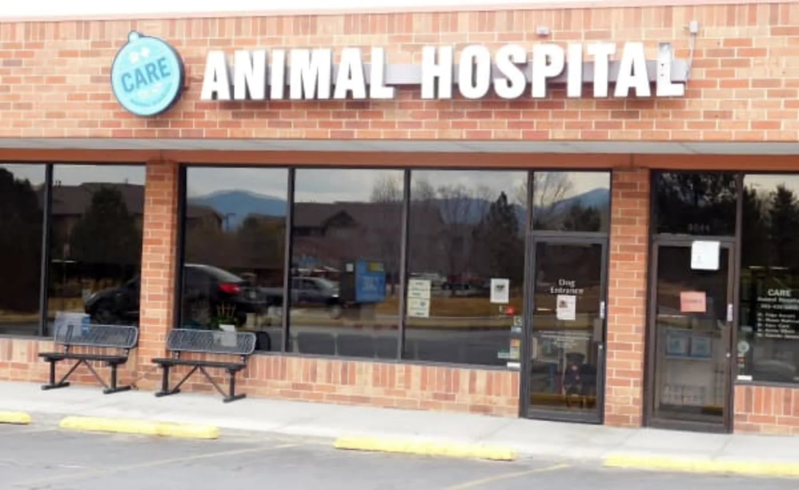 Care Animal Hospital front facade and entrance Care Animal Hospital front facade and entrance
