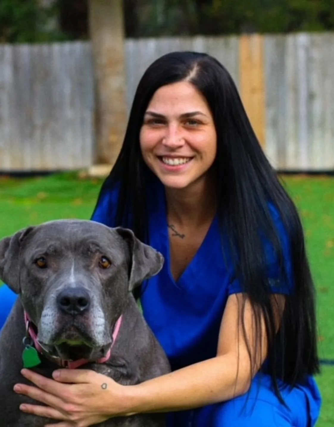 Landis hugging a dog Landis hugging a dog