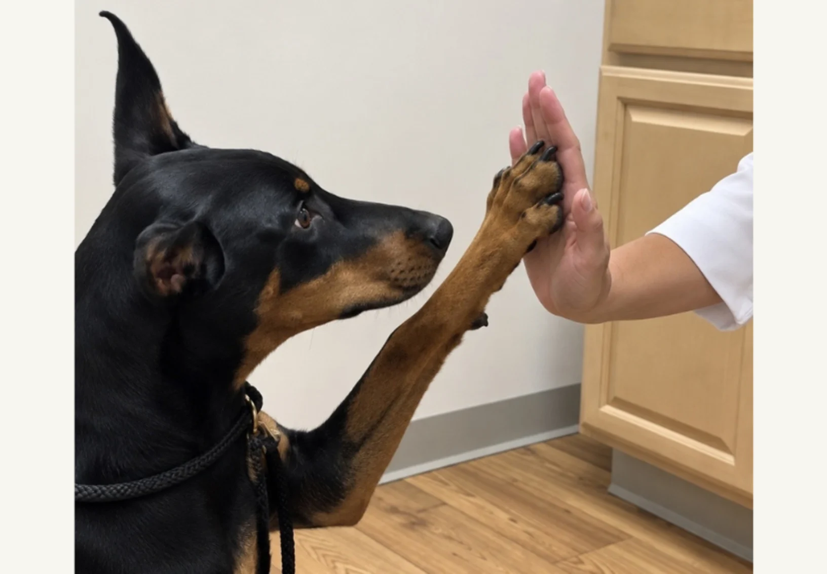 Dog Giving High-Five Dog Giving High-Five
