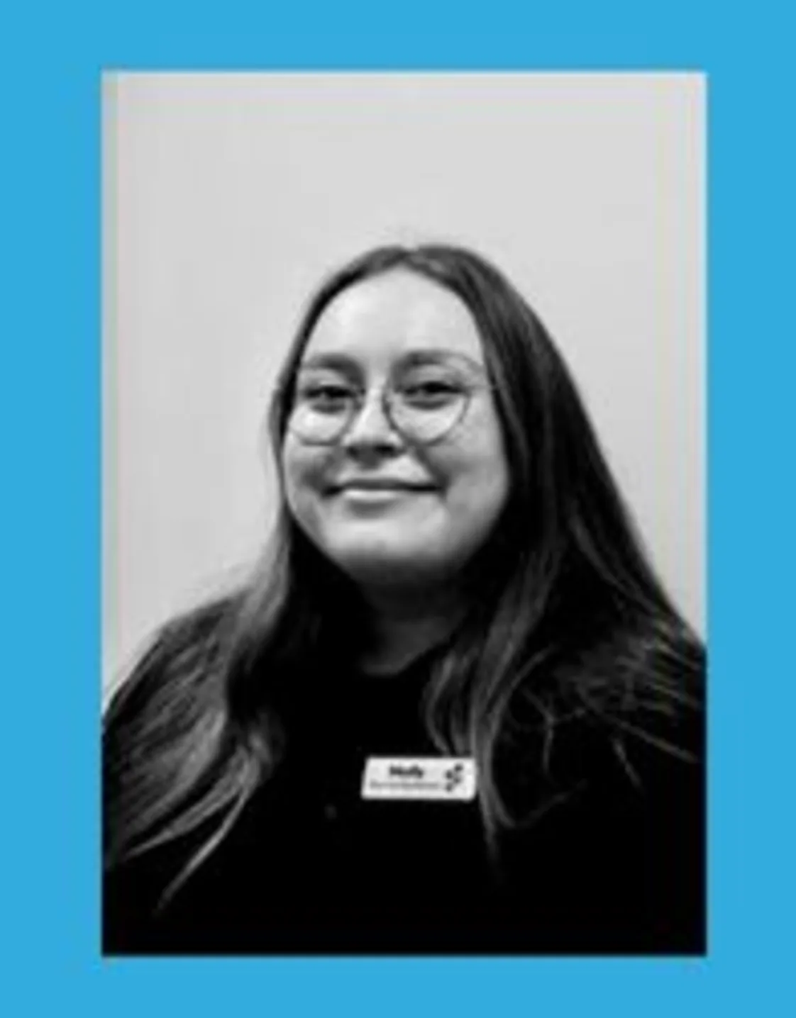 Holly smiling in front of the camera. Holly smiling in front of the camera.