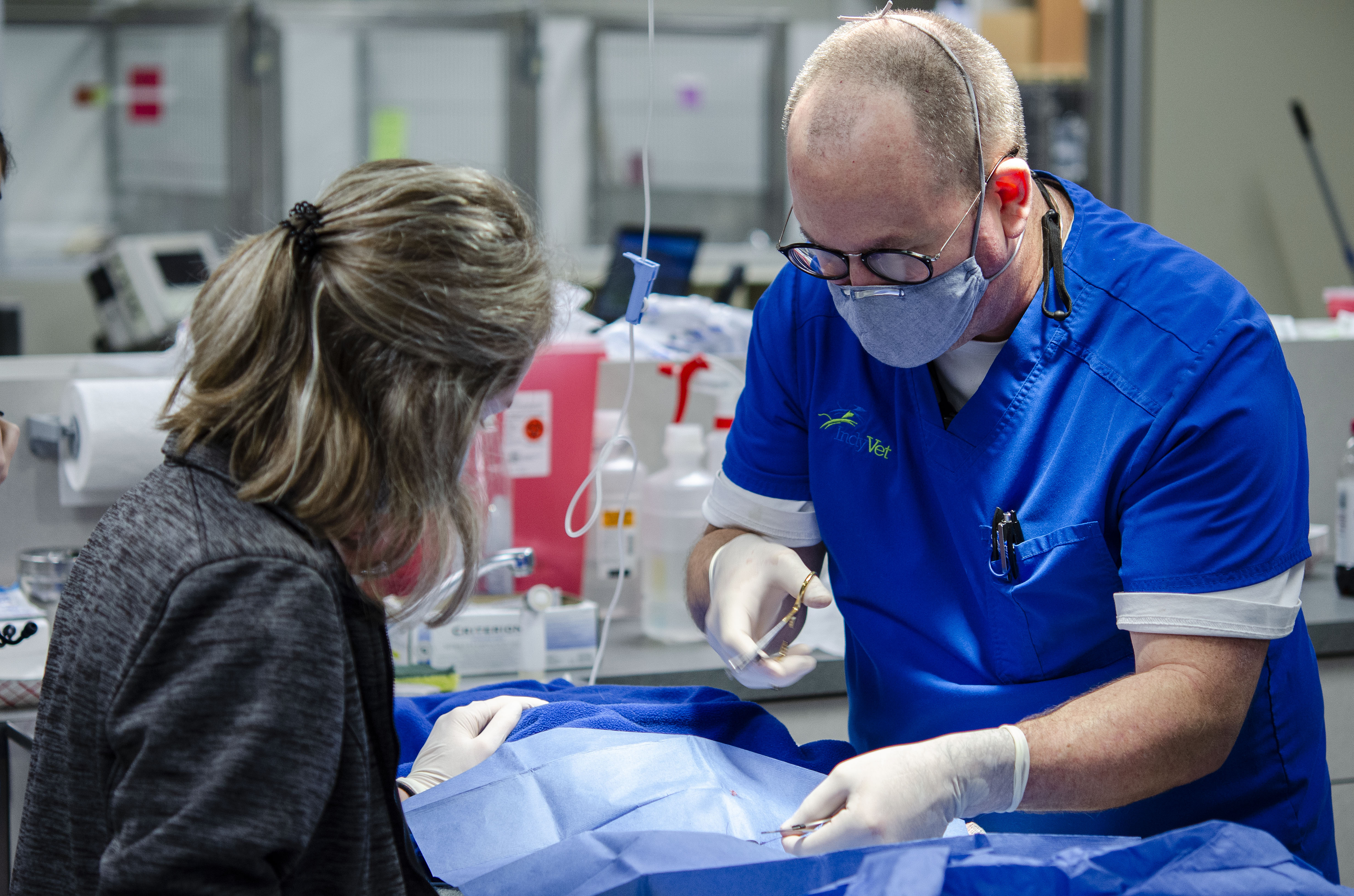 Dr. Brent Fischer performing a proceedure
