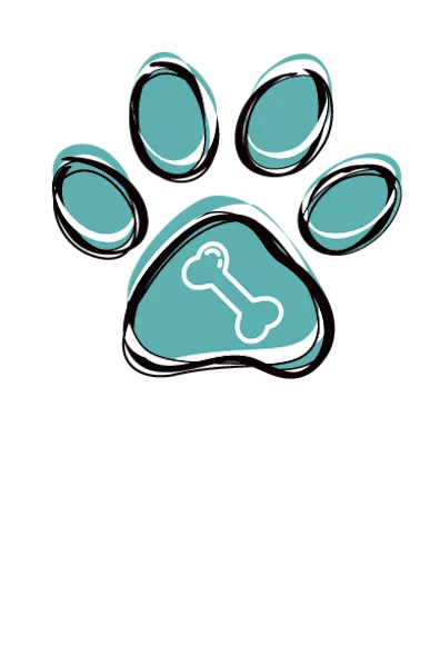 Paw icon with bone in it for tiny town at Bowhaus Paw icon with bone in it for tiny town at Bowhaus