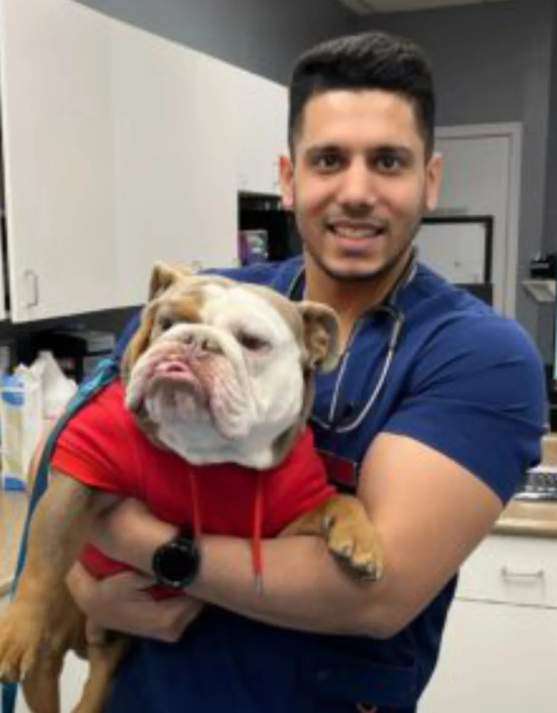 Dr. Jatin Bajwa and a dog Dr. Jatin Bajwa and a dog