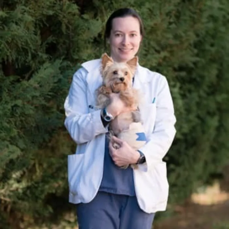 Dr. Jessica Gambriell WITH A DOG Dr. Jessica Gambriell WITH A DOG