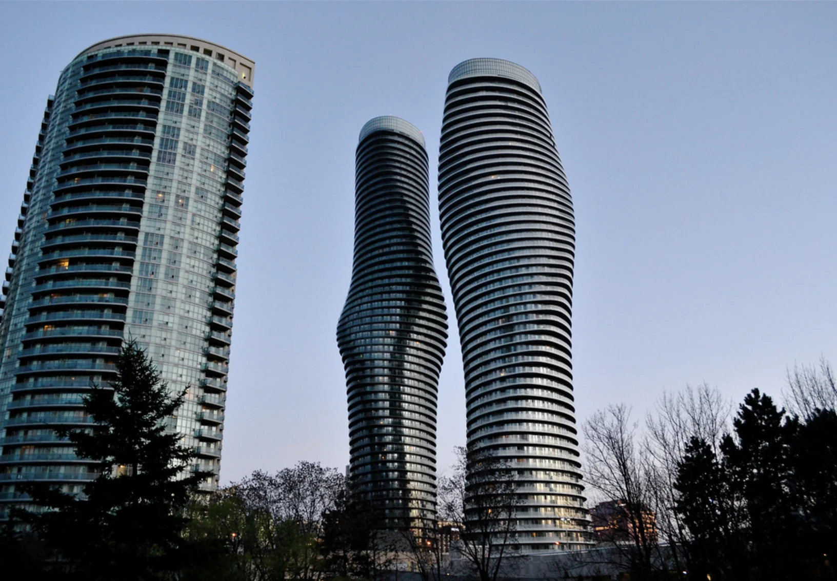 Mississauga Absolute Towers during the sunset