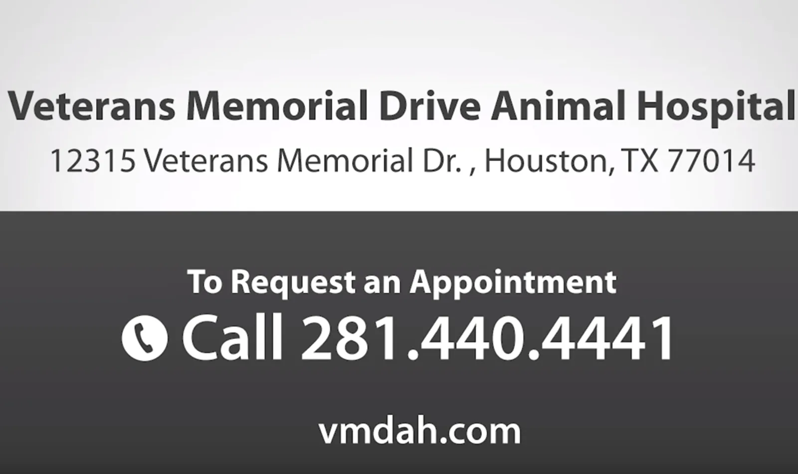 Welcome to the Veterans Memorial Drive Animal Hospital 