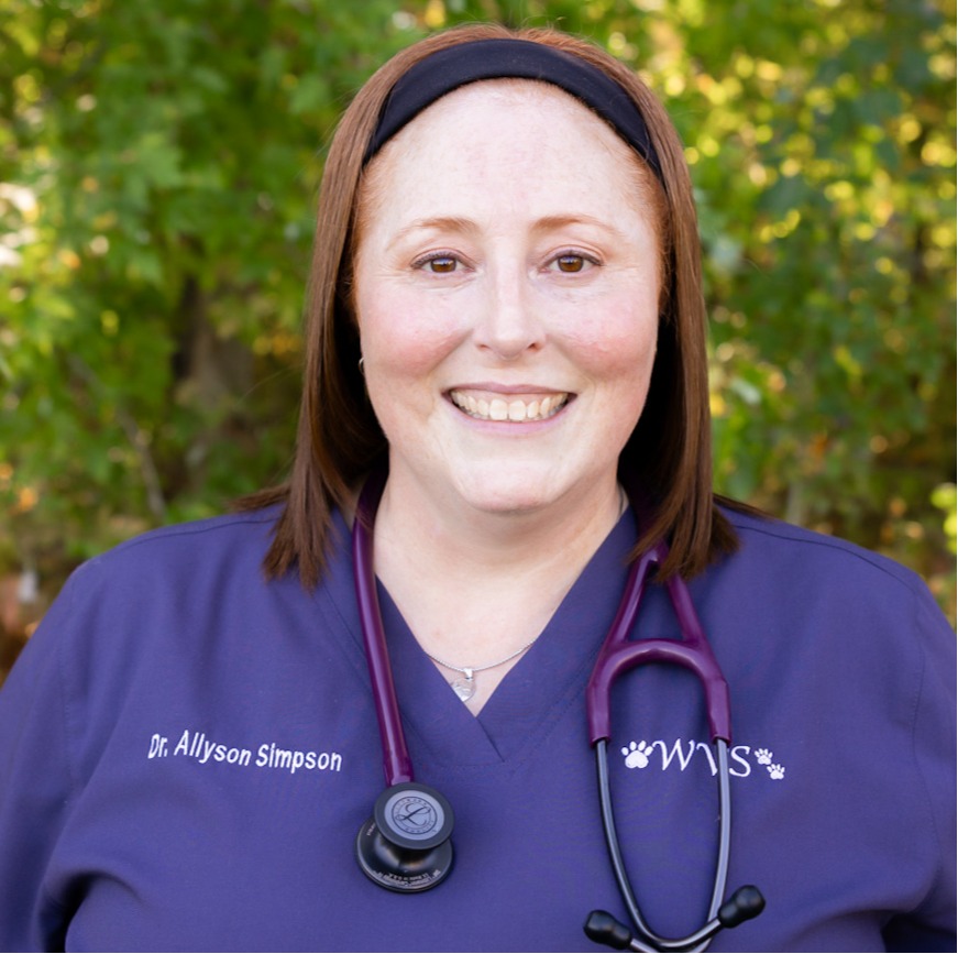 Dr. Allyson Simpson with her dog