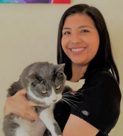 Ana Holding a Cat