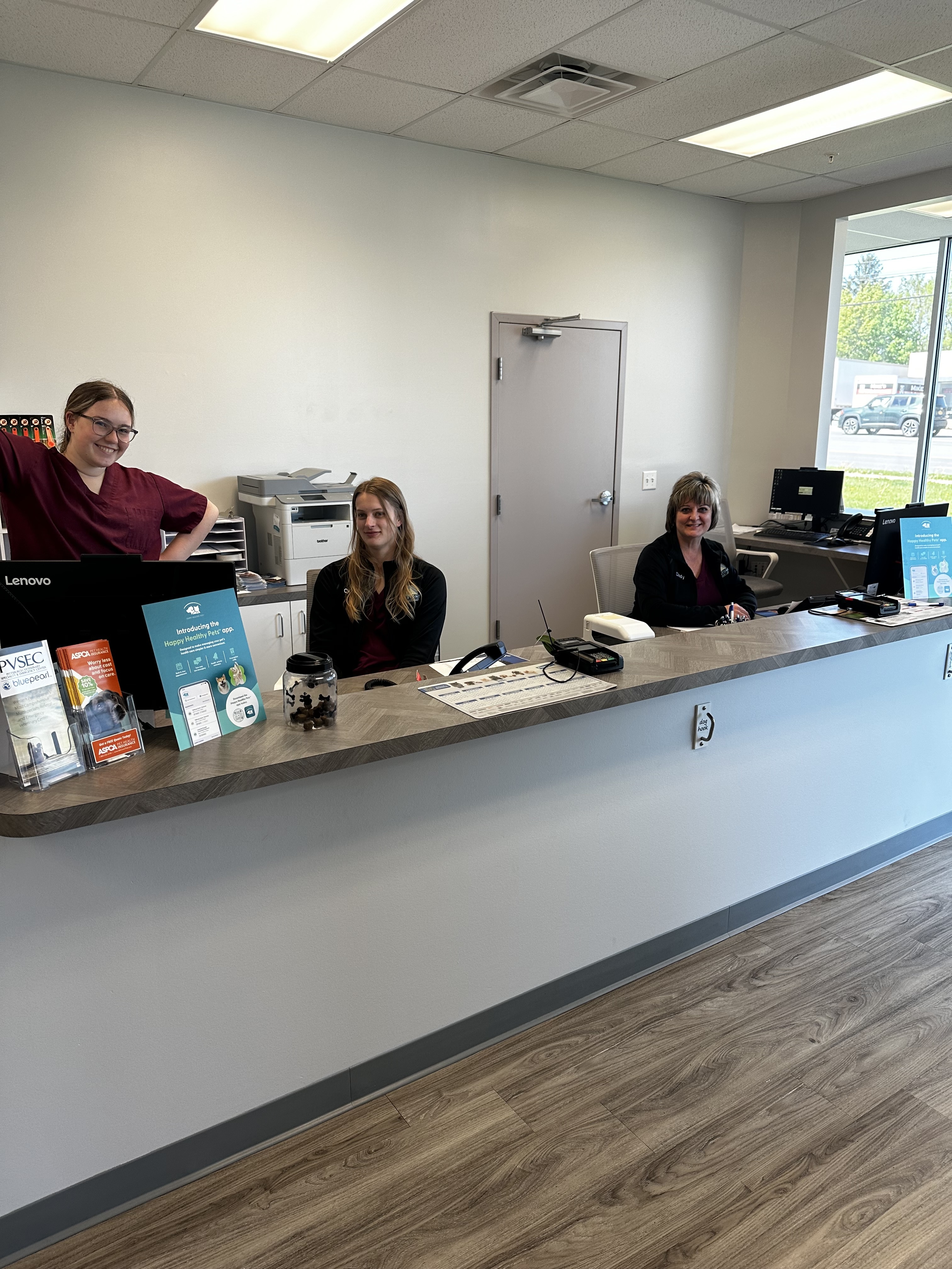 Keystone Veterinary Care check-in desk 