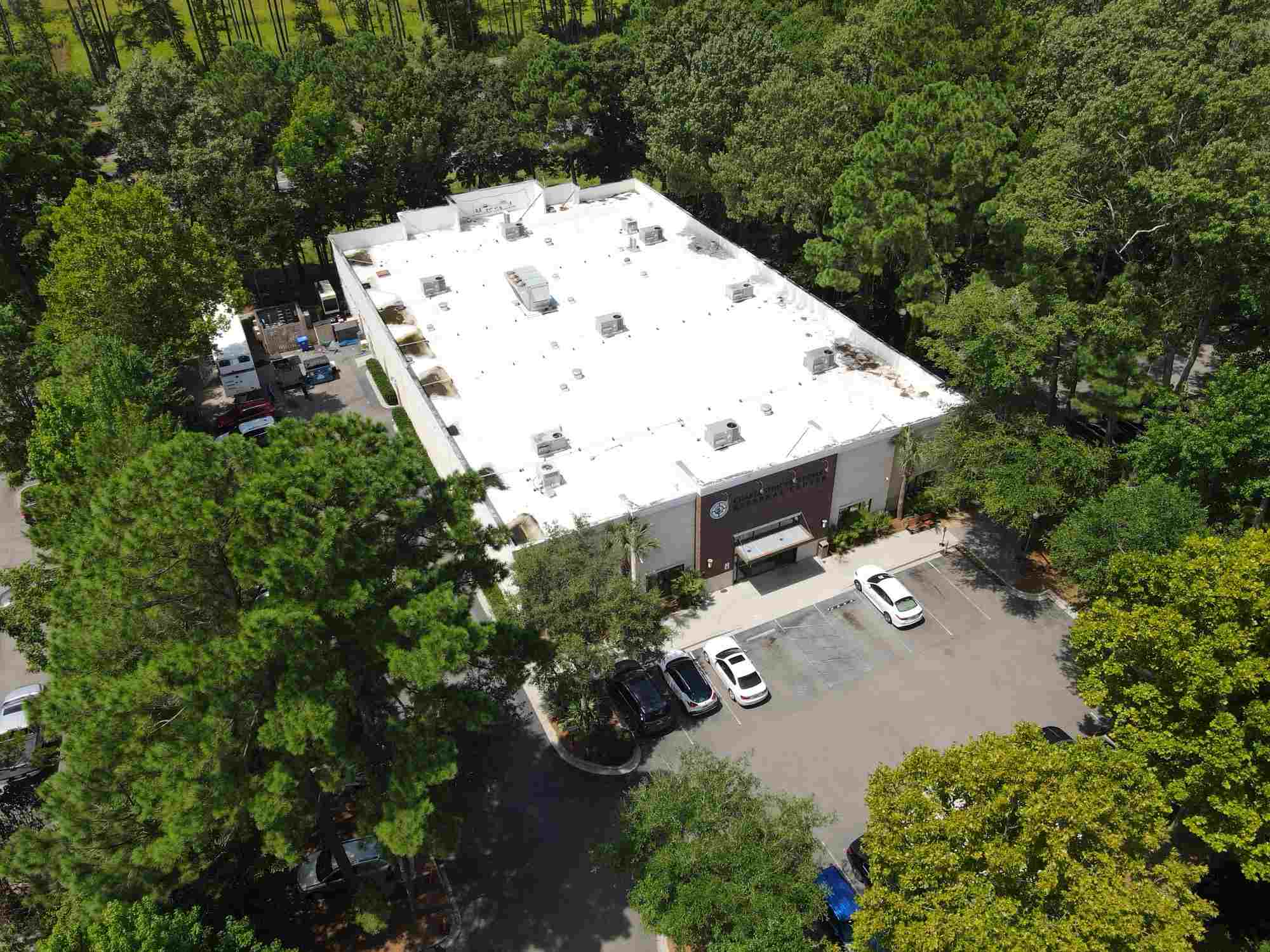 Ariel view of CVRC's main building