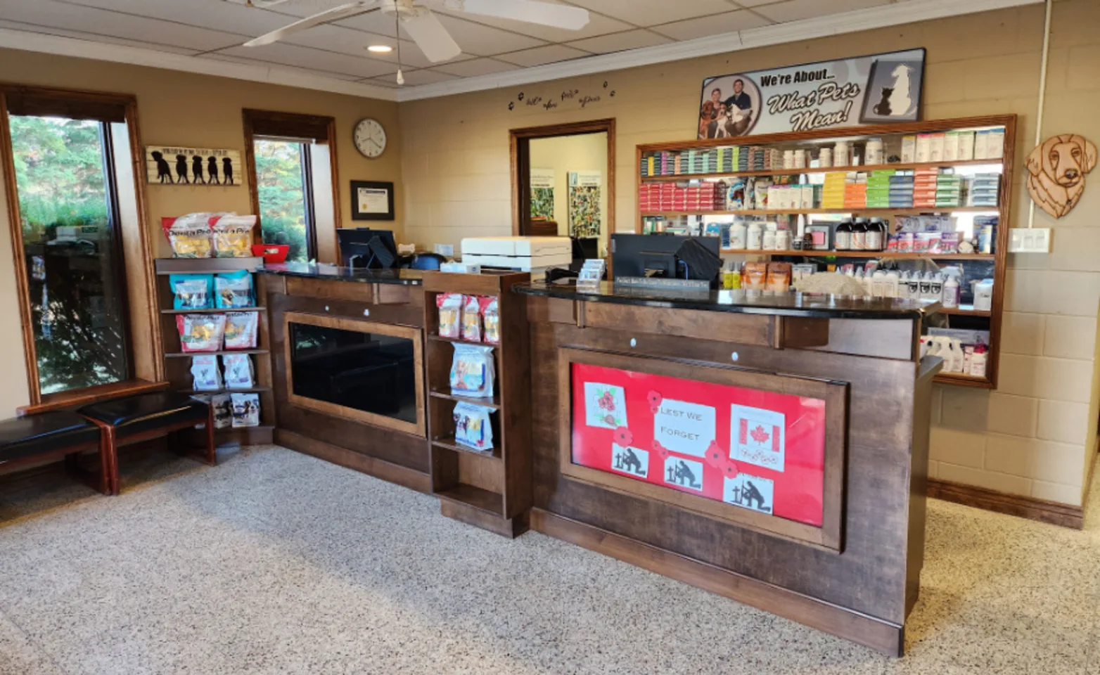 Receptionist Area at Mount Brydges Animal Clinic