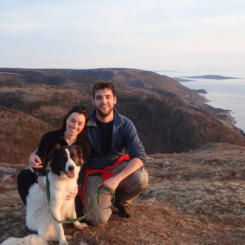 Dr. Mary Claire Sanderson with her partner and their dog Dr. Mary Claire Sanderson with her partner and their dog