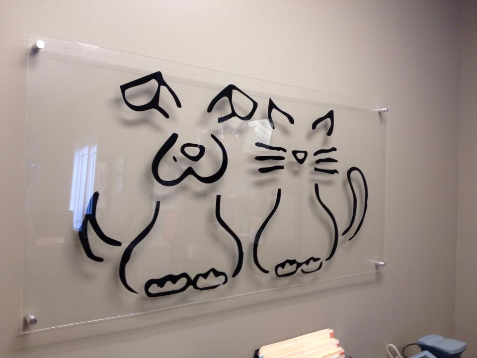 Foothills Vet Sign in Lobby