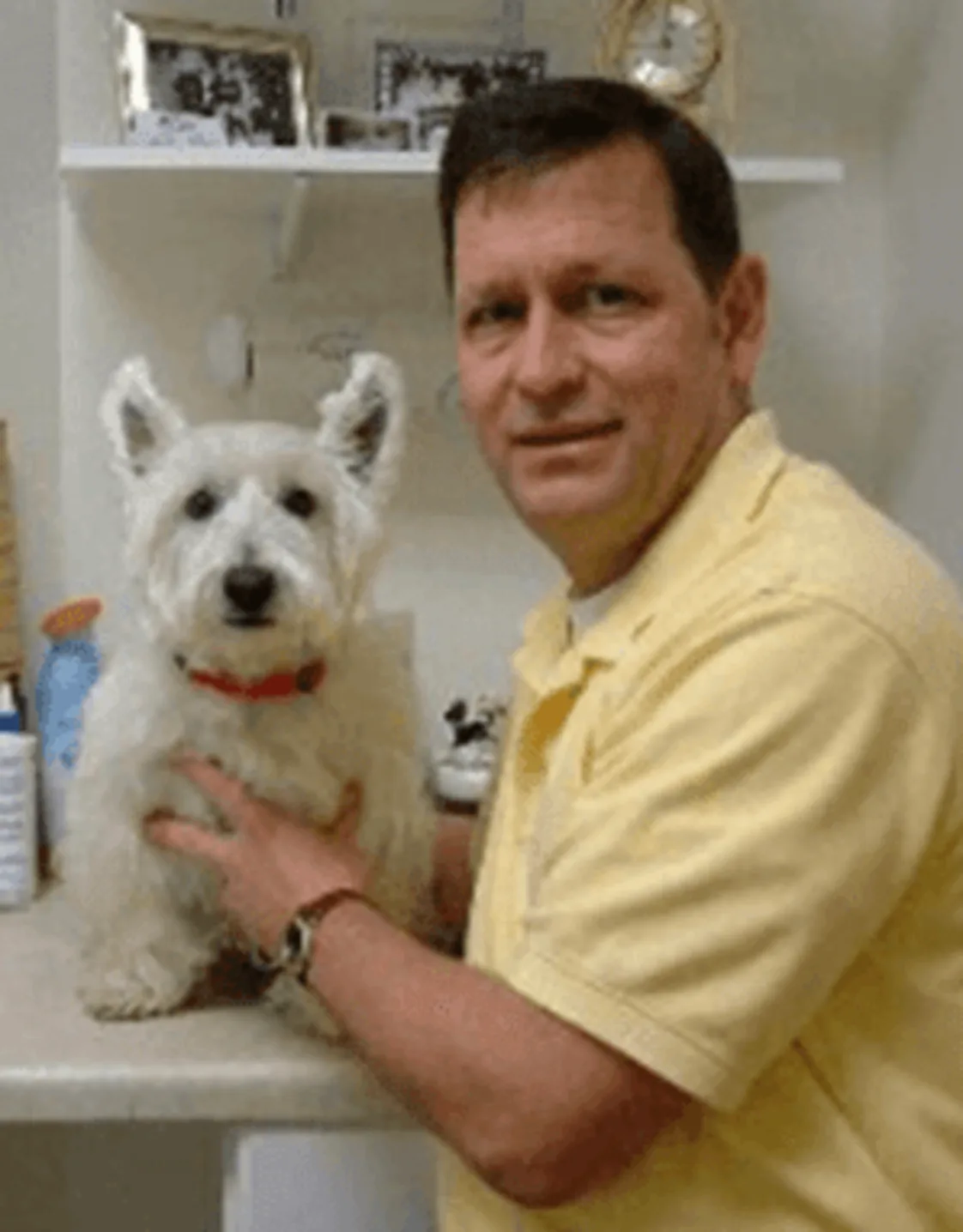 Dr. David Harris with dog at Veterinary Group of Chesterfield Dr. David Harris with dog at Veterinary Group of Chesterfield