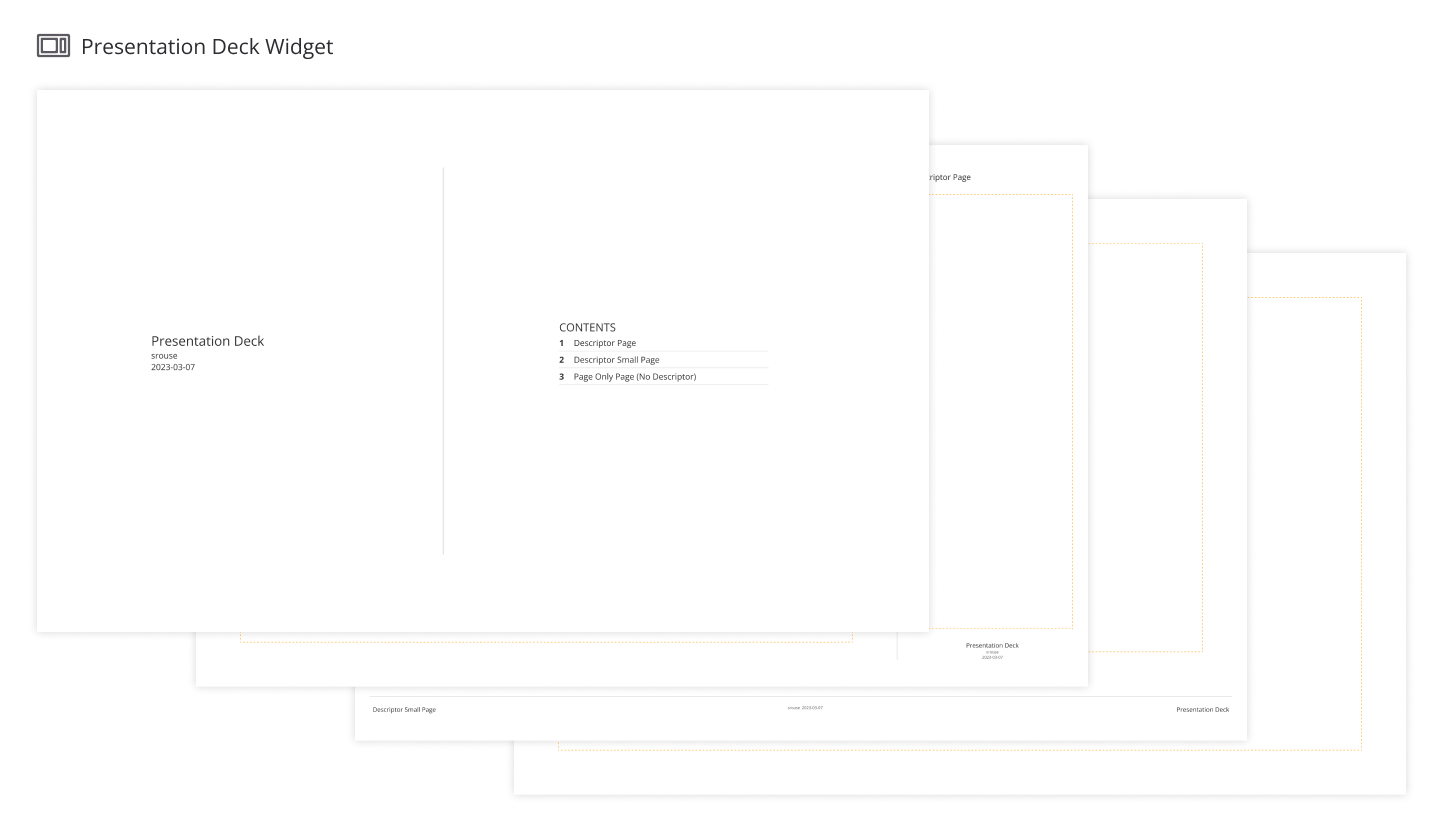 Presentation Deck Widget