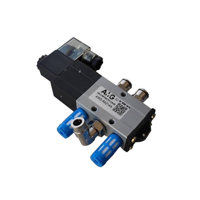 Válvula solenoide 5/2 vias 1/4 Alta vazão Reparável 