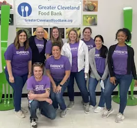 Embrace employees at the Greater Cleveland Food Bank.