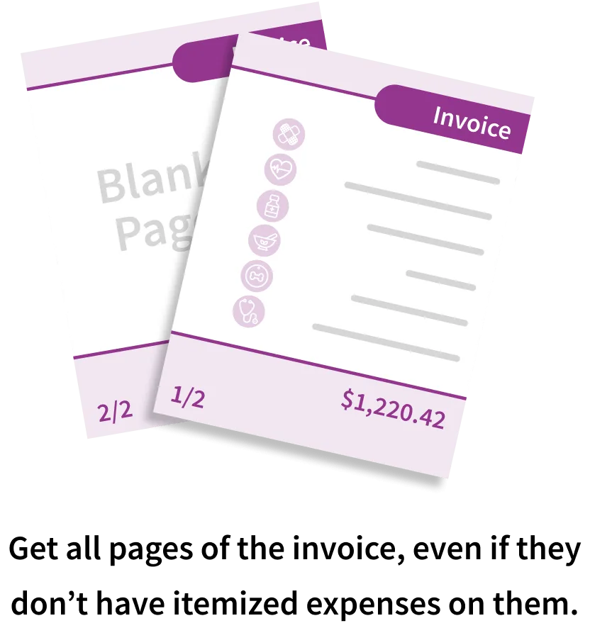 Get your invoice & diagnosis from the vet’s office