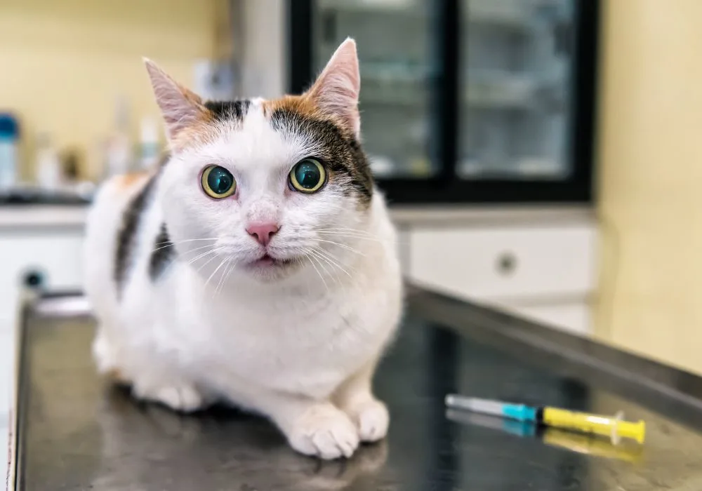 Cat Waiting for Rabies Shot
