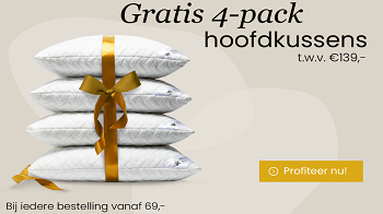 GRATIS 4-PACK kussens t.w.v. €139,99