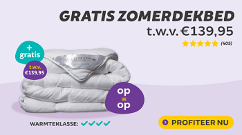 Gratis zomerdekbed bij elke bestelling uit de actiecategorie!