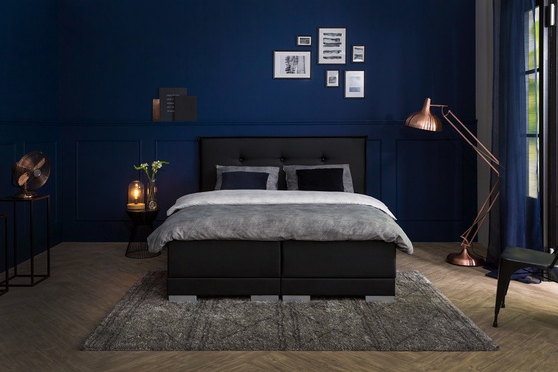 boxspring apollo zwart kunstleder