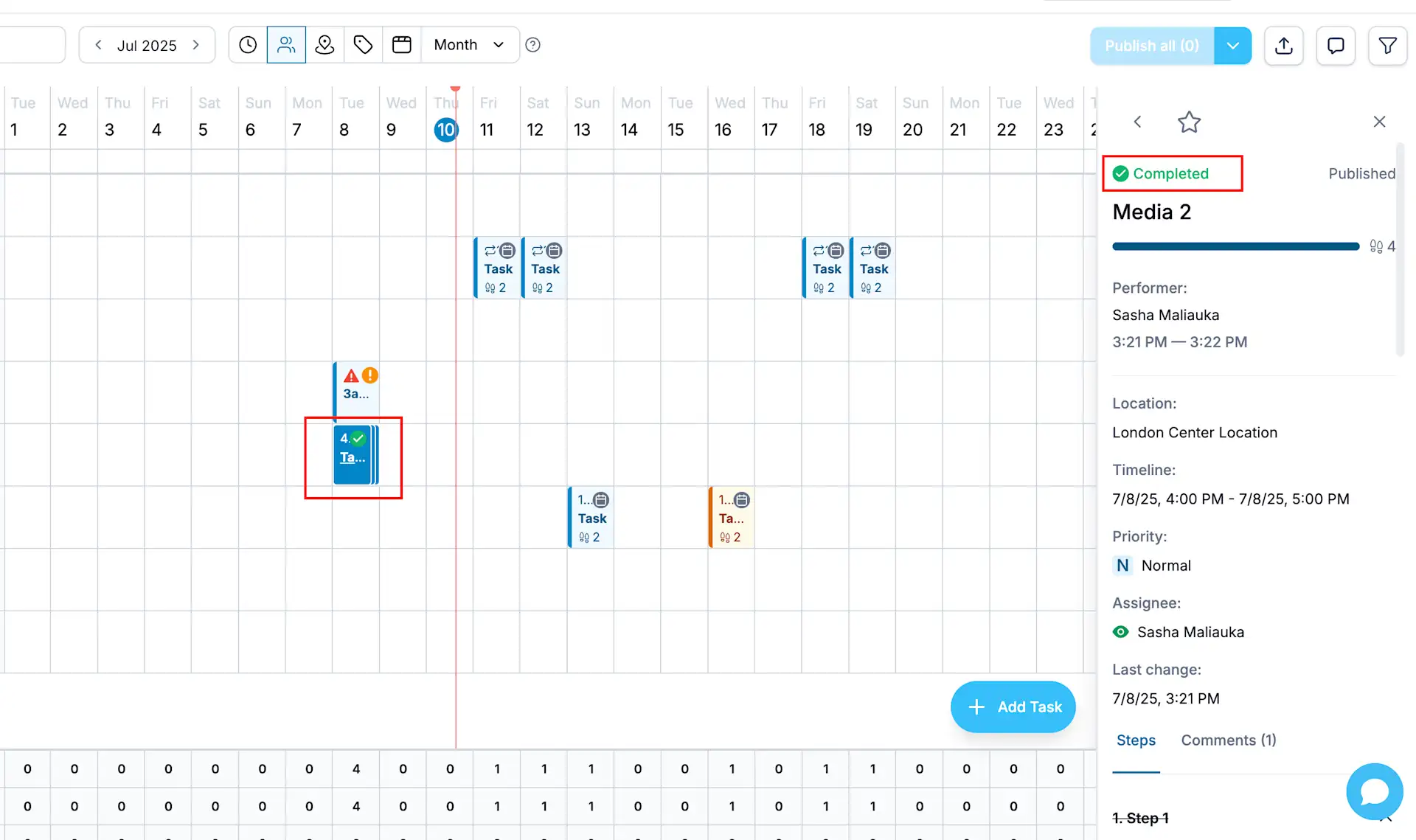 Tracking Task Progress