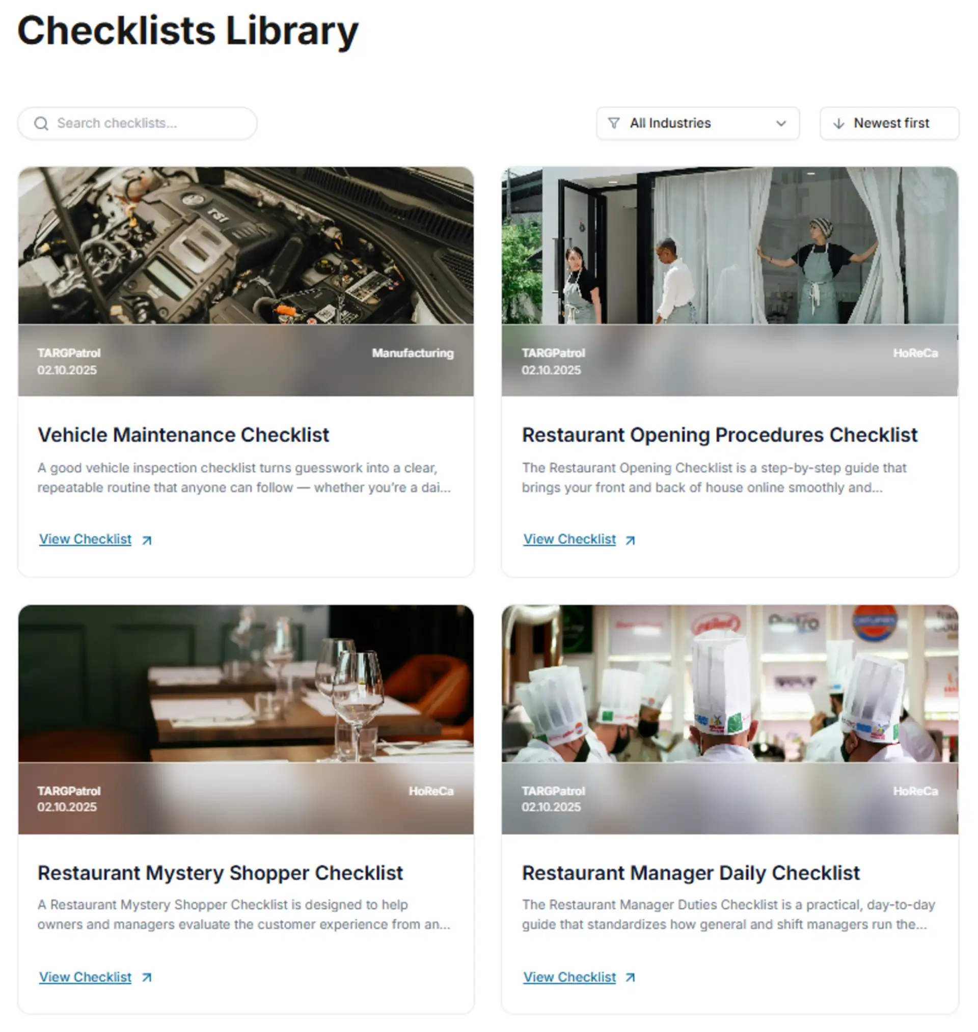 Free Checklist Library