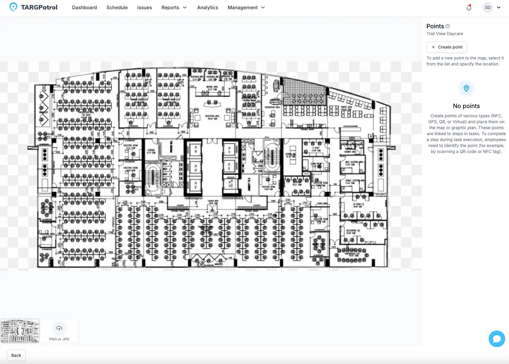 Locations graphic plan