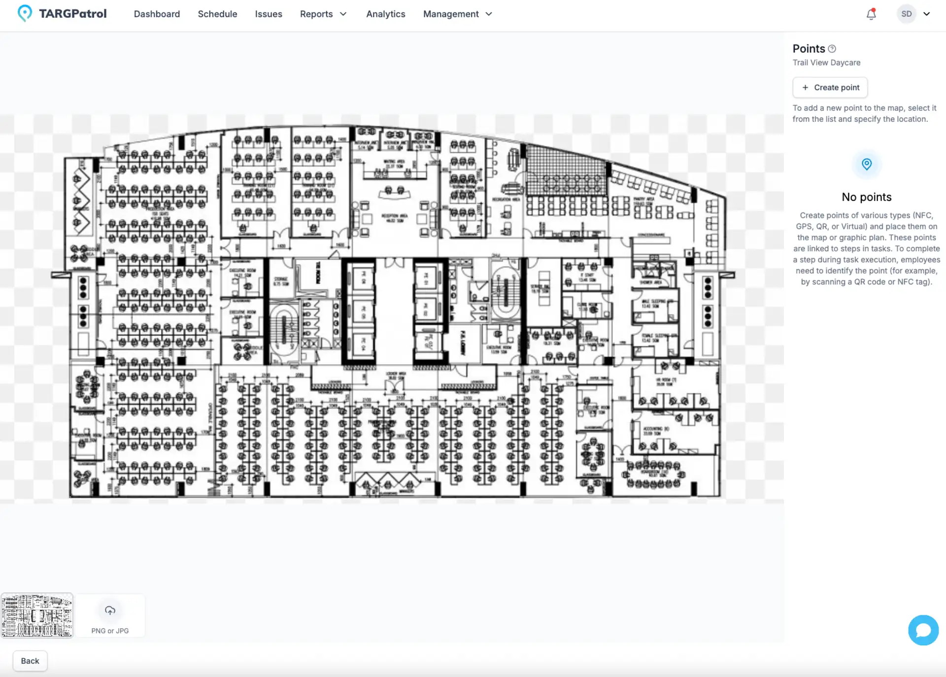 Locations graphic plan