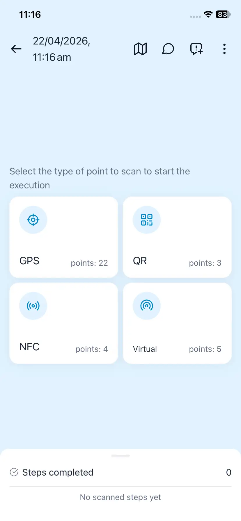 Mobile check-ins points