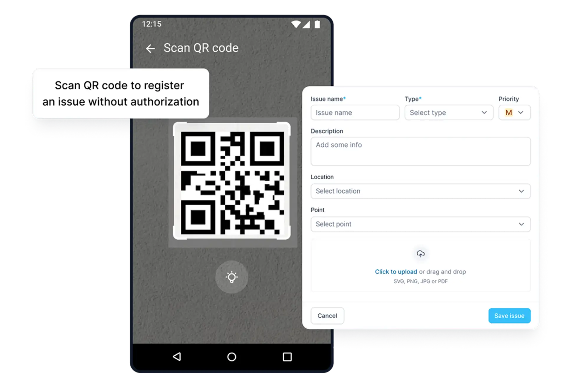 Incident Reporting via QR Code