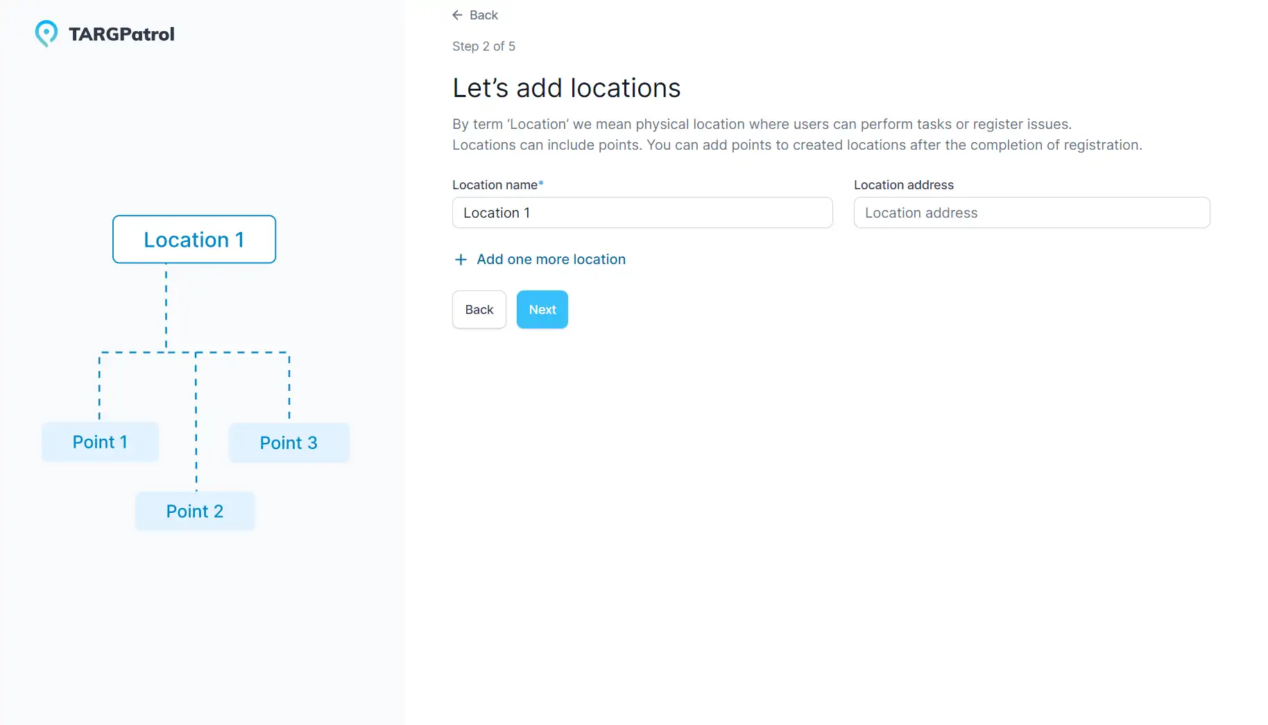 Creating an Organization in TARGPatrol
