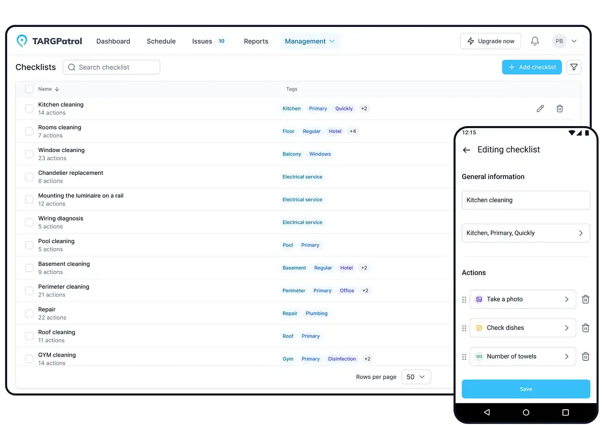App for Hotel Cleaning Inspections