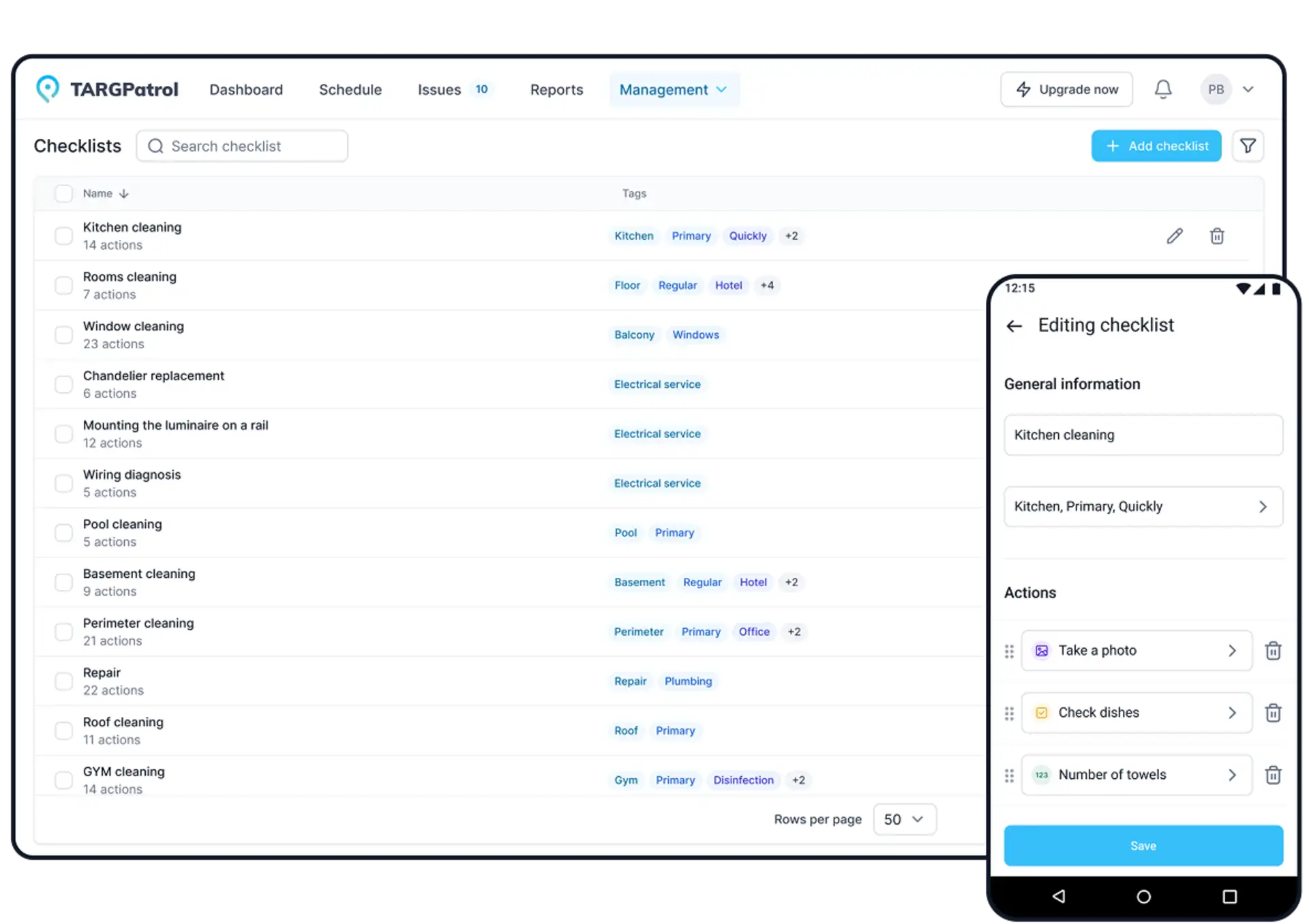 App for Hotel Cleaning Inspections