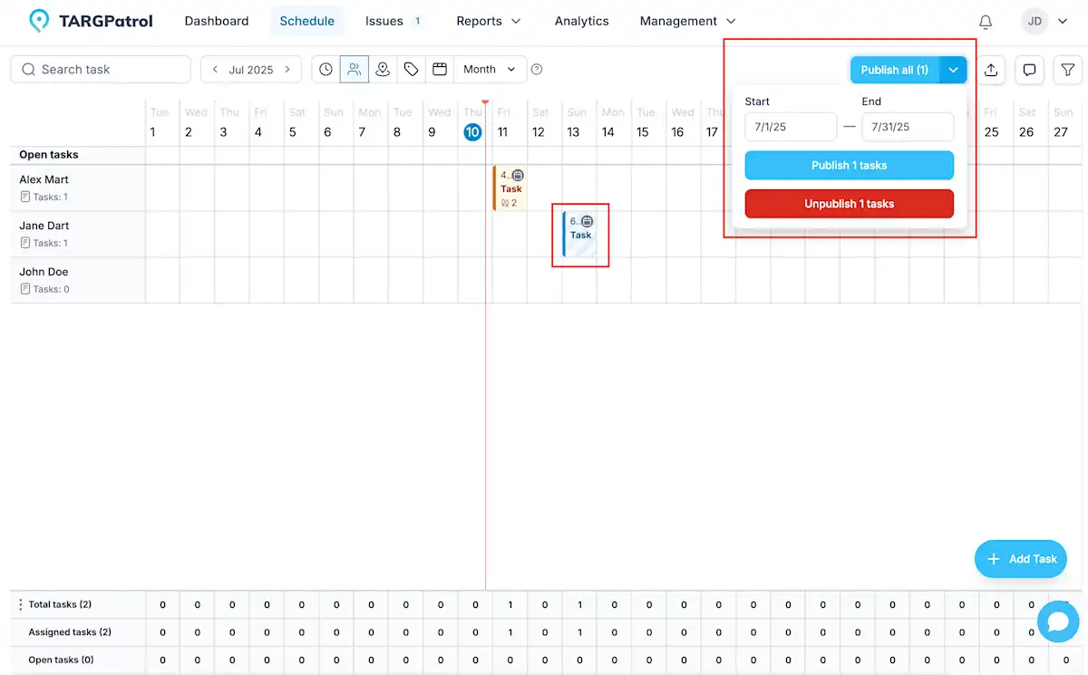 Task Management | TARGPatrol