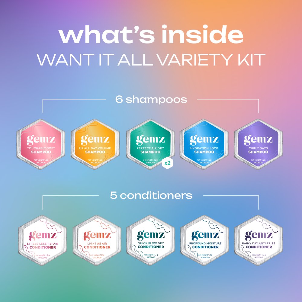 Gemz Want It All | Shampoo & Conditioner Kit