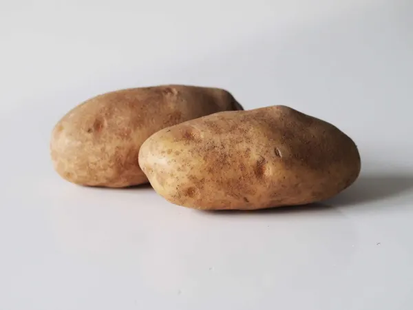 2 white-fleshed potatoes before being prepared for babies starting solids