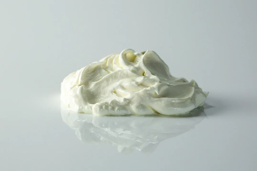 a small pile of labneh for babies starting solids