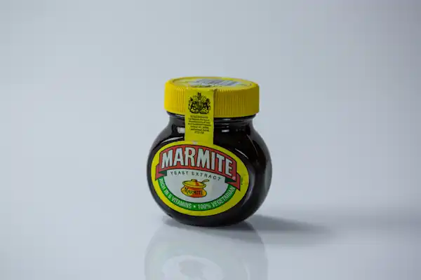 When can babies have Marmite Solid Starts a photograph of a small bottle of Marmite on a white background