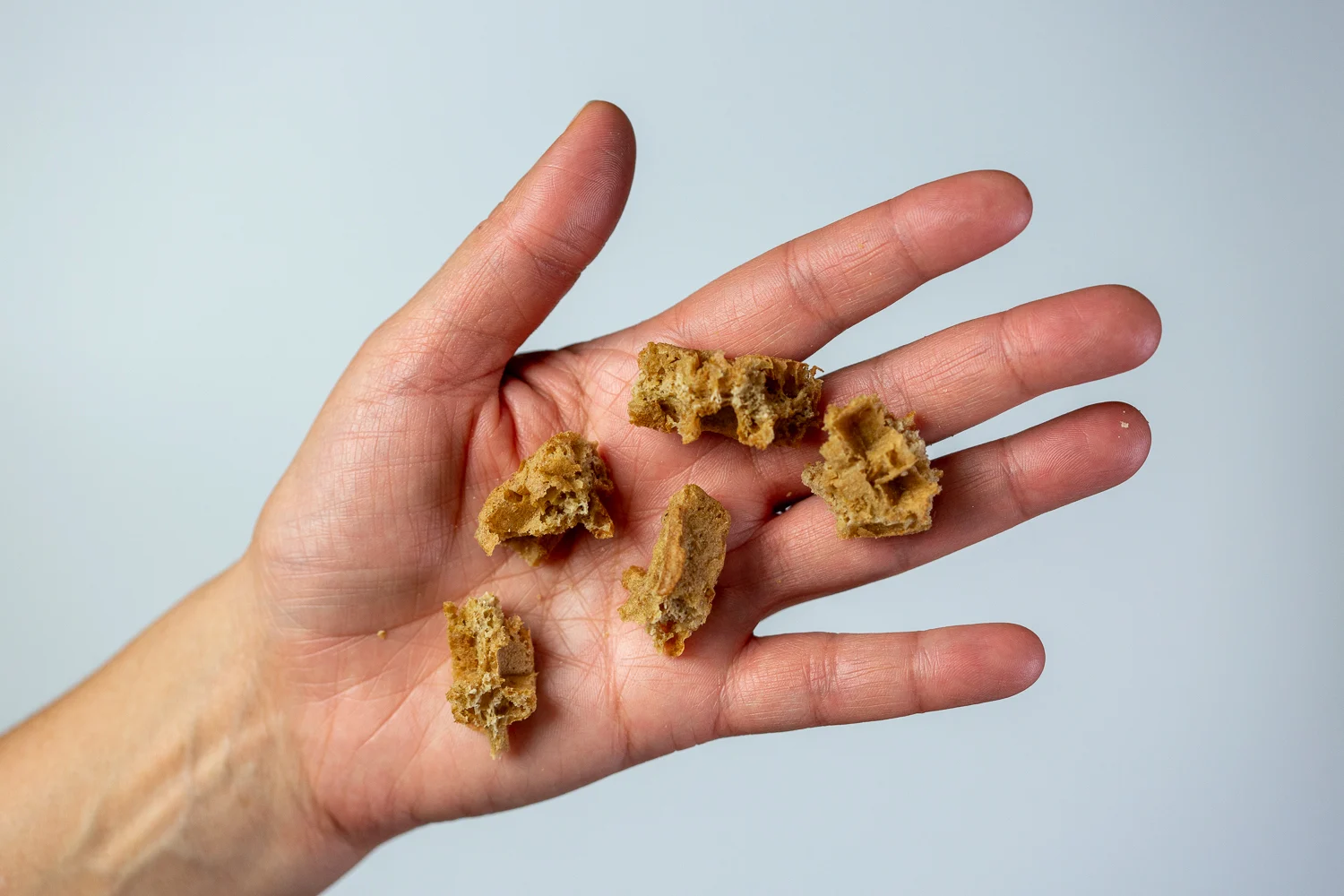 Waffle bite-sized pieces