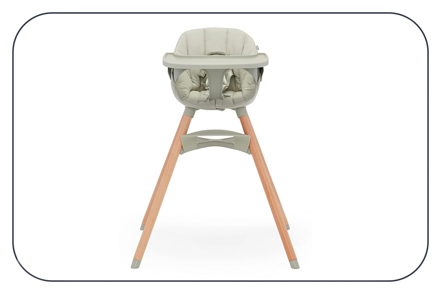 a photograph of the LALO high chair on a white background