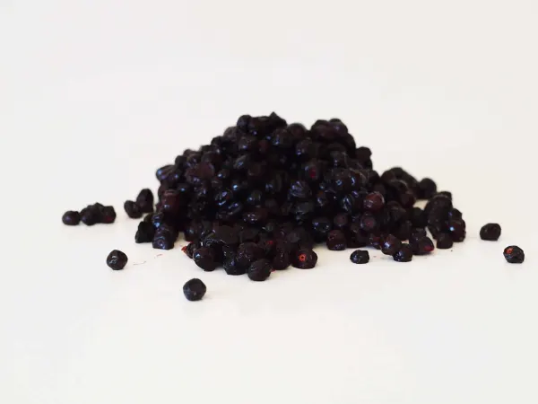 a pile of huckleberries ready to be prepared for babies starting solids