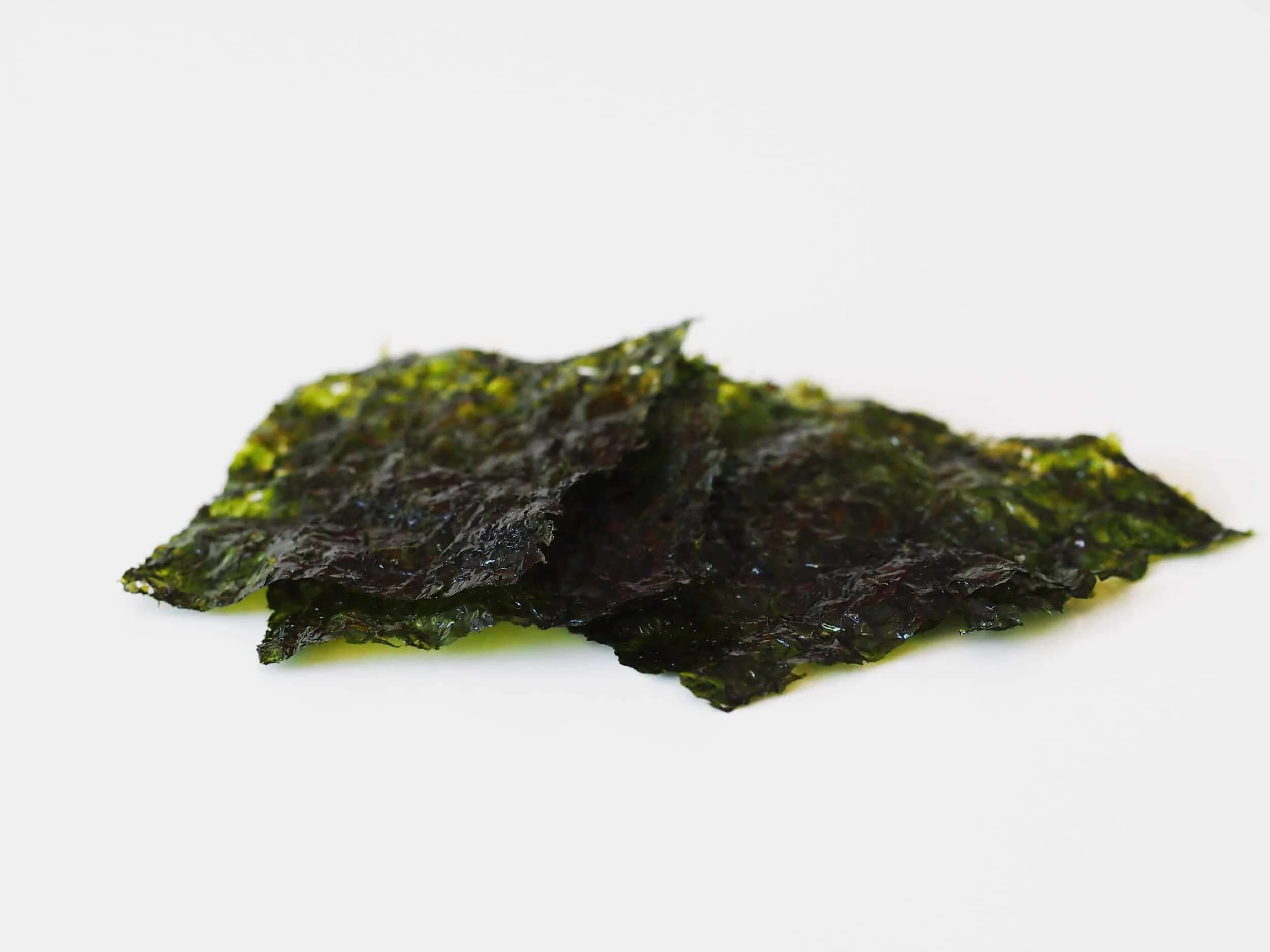 3 sheets of dried seaweed before being prepared for babies starting solids