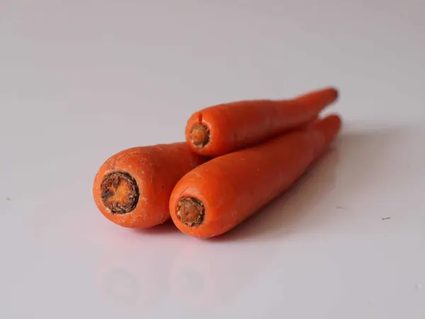 3 carrots before being prepared for babies starting solids