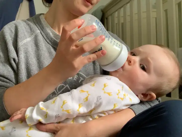 Charley 7 mo bottle feeding