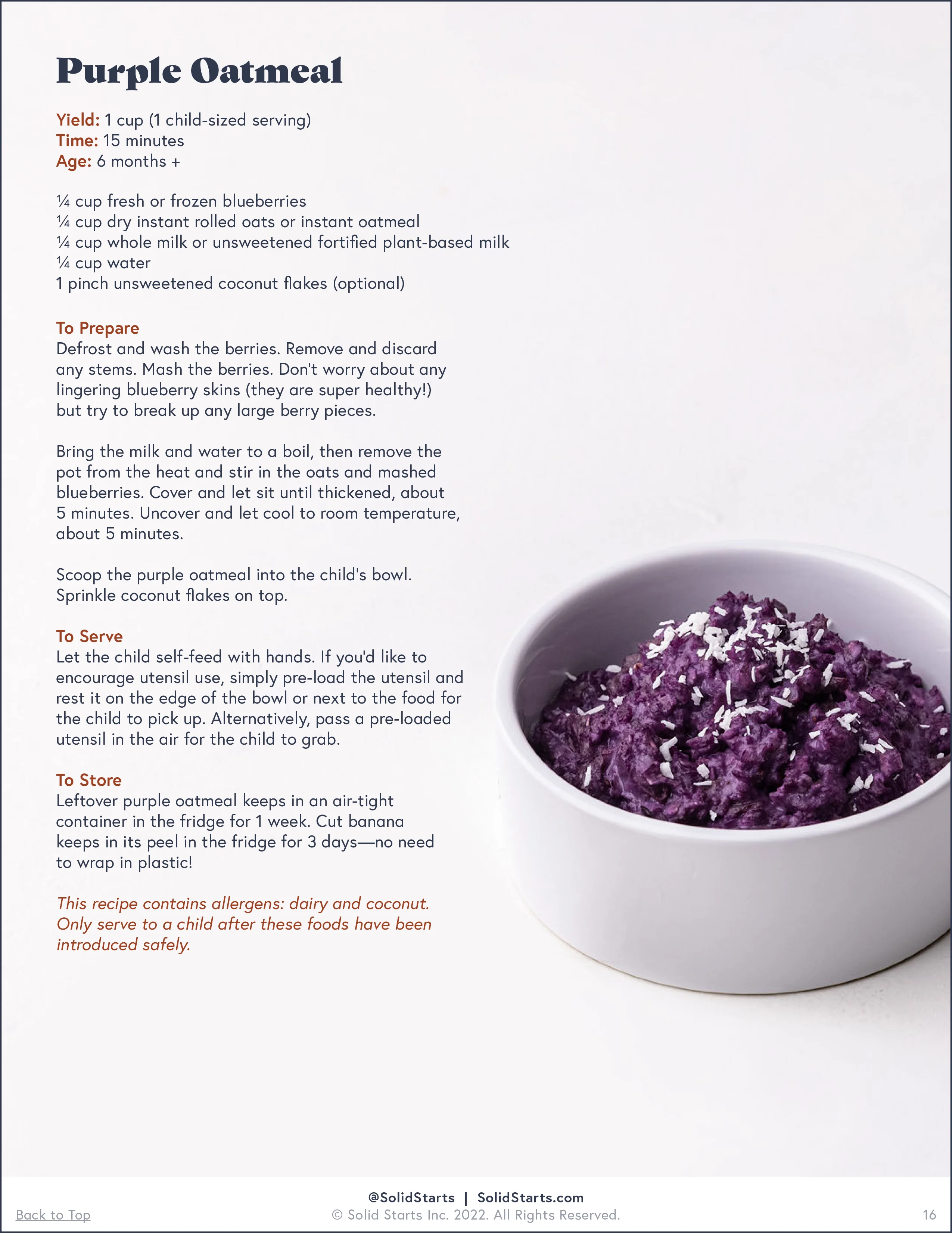 Meal kit preview purple oatmeal