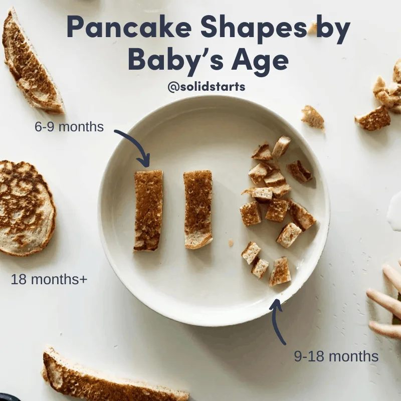 Pancake shapes by baby’s age.