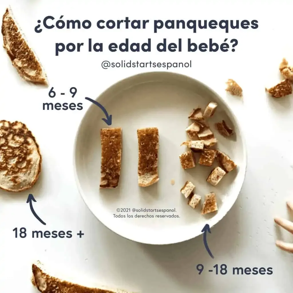 Cómo cortar panqueques por la edad del bebé.